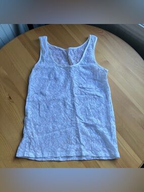 VTG Calvin Klein Lace Tank Top Womens Large Sheer Fairy Coquette 90s Y2K Nature